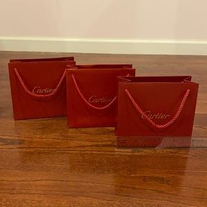 Three Small Cartier Shopping Bags